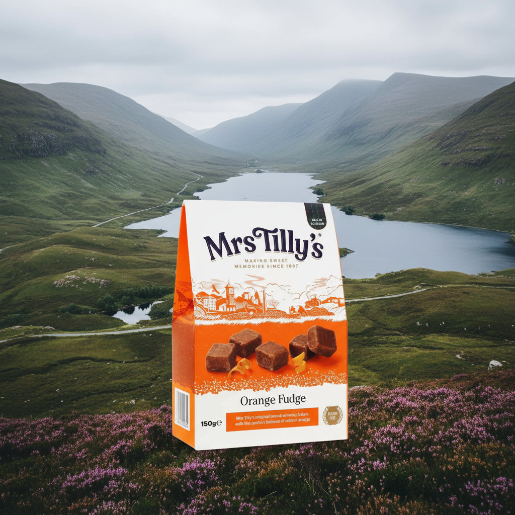 Mrs Tilly's Scottish Orange Fudge Gift Box 150g