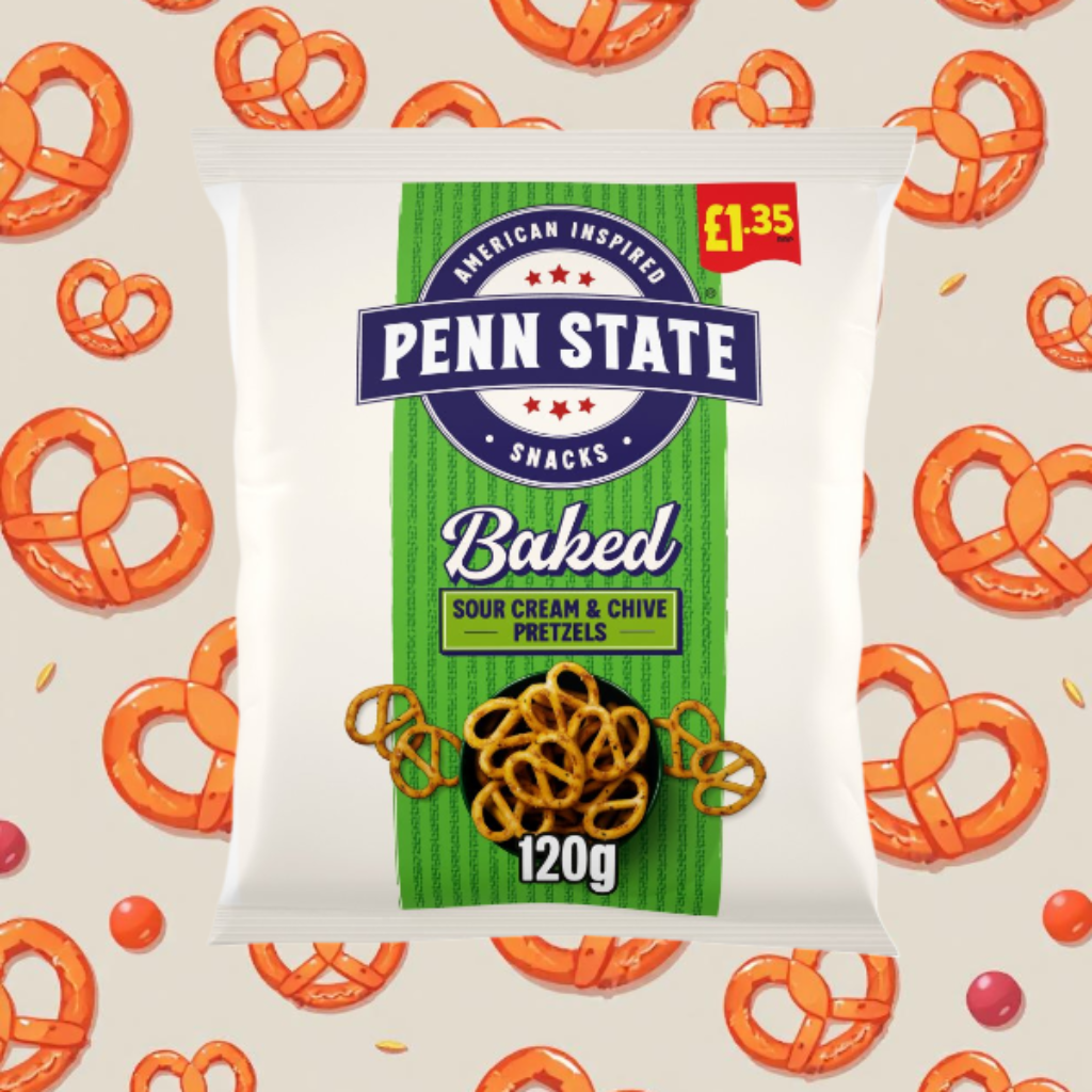 Penn State Sour Cream & Chive Pretzels 120g