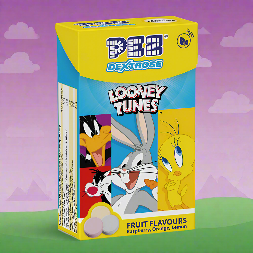 Pez Fizzy Looney Tunes Flip Top Box 30g