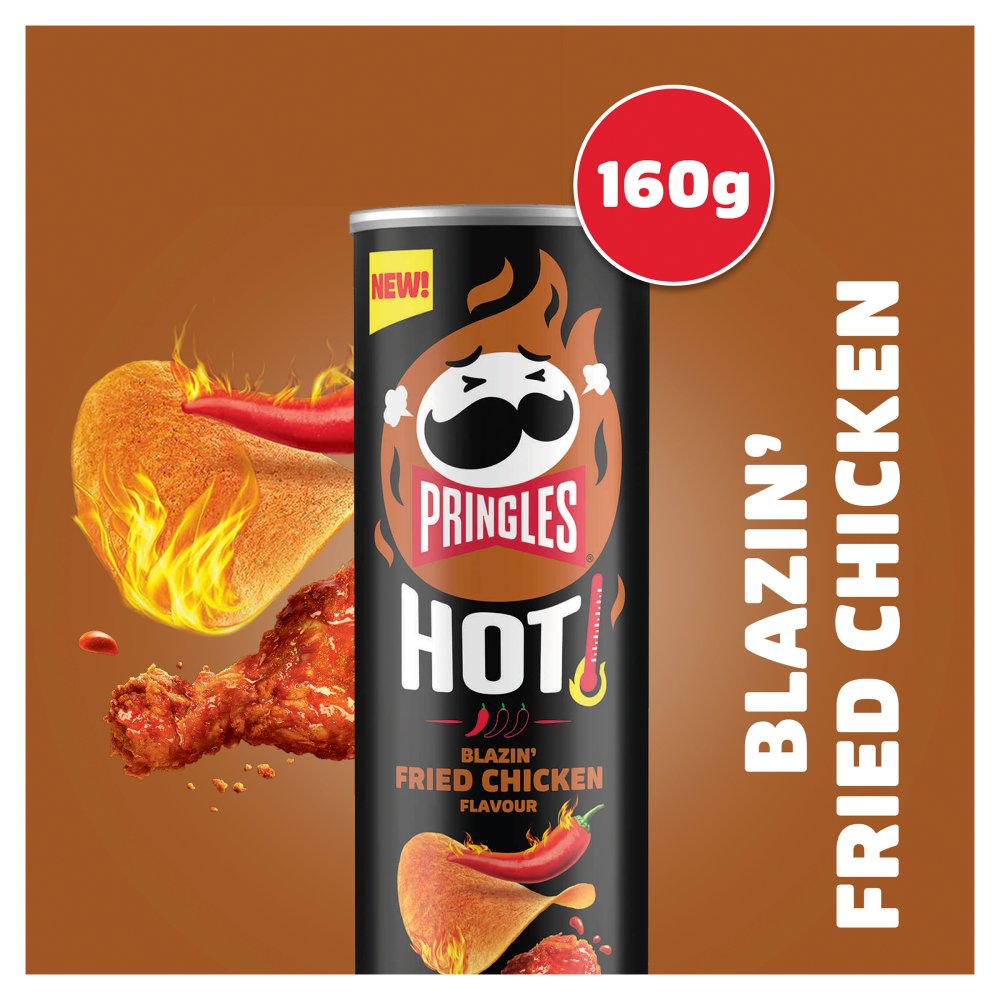 Pringles Hot Blazin' Fried Chicken sharing crisps 160g PMP Β£2.75