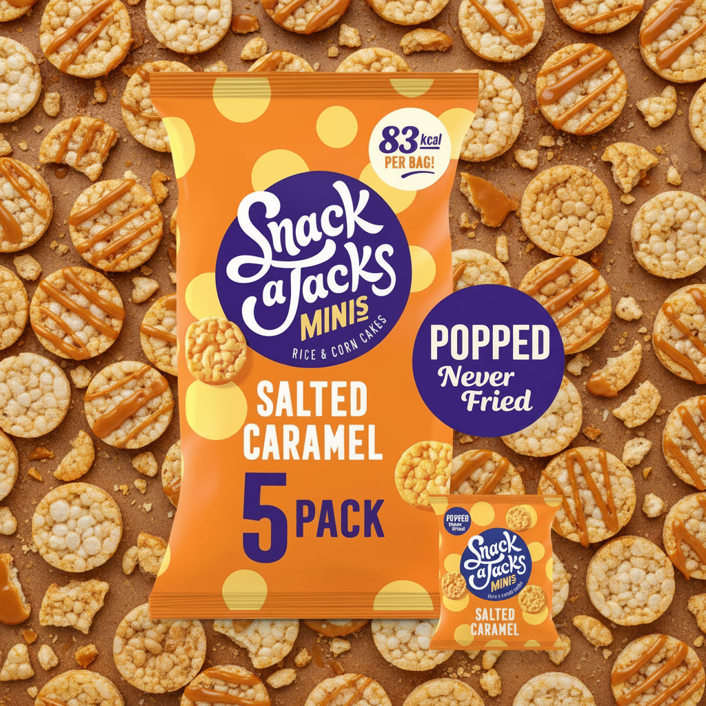 Snack A Jacks Salted caramel Multipack 5 x 19g Bags BBE 8 AUG 2026