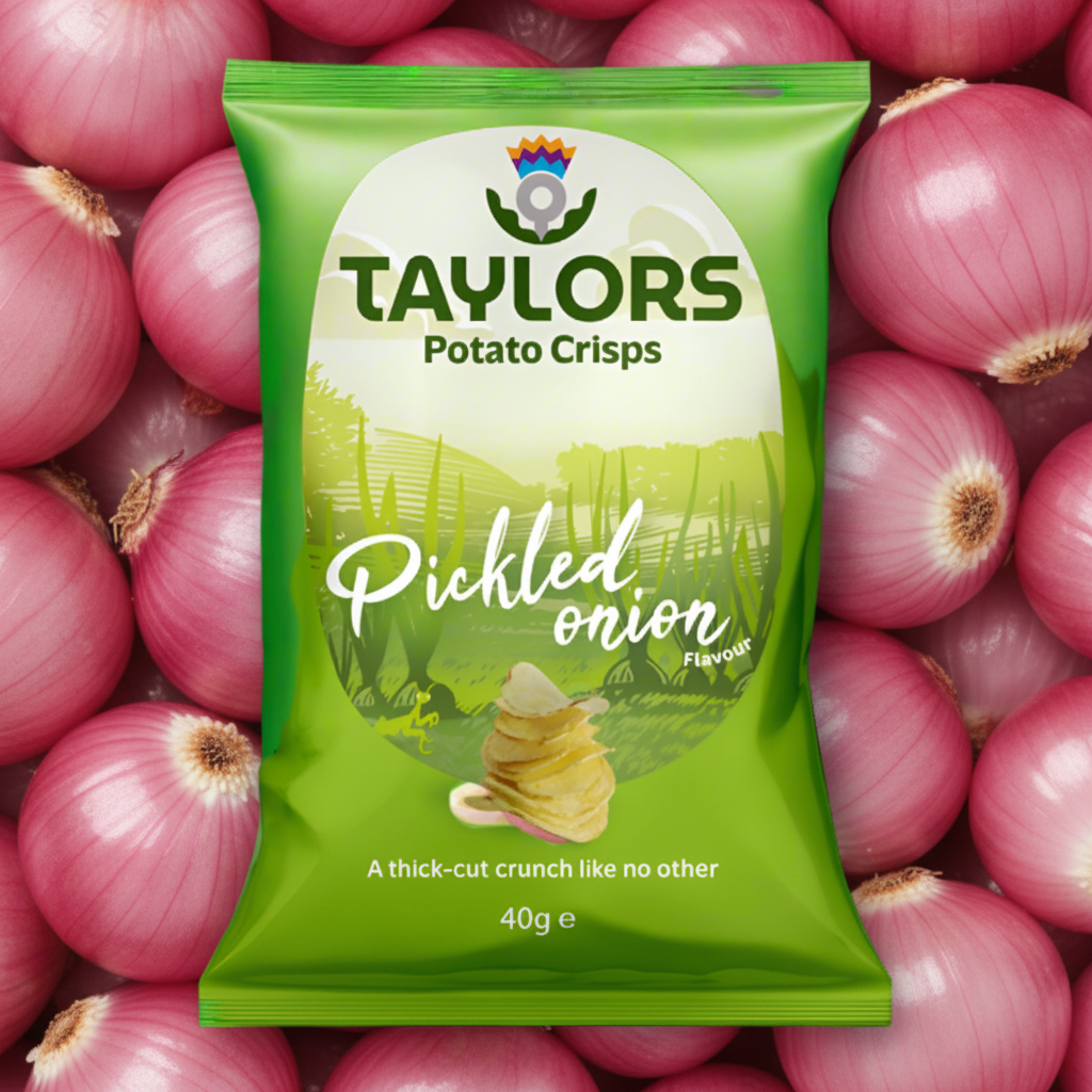 Taylors of Scotland Pickled Onion Crisps 40g Single Bag