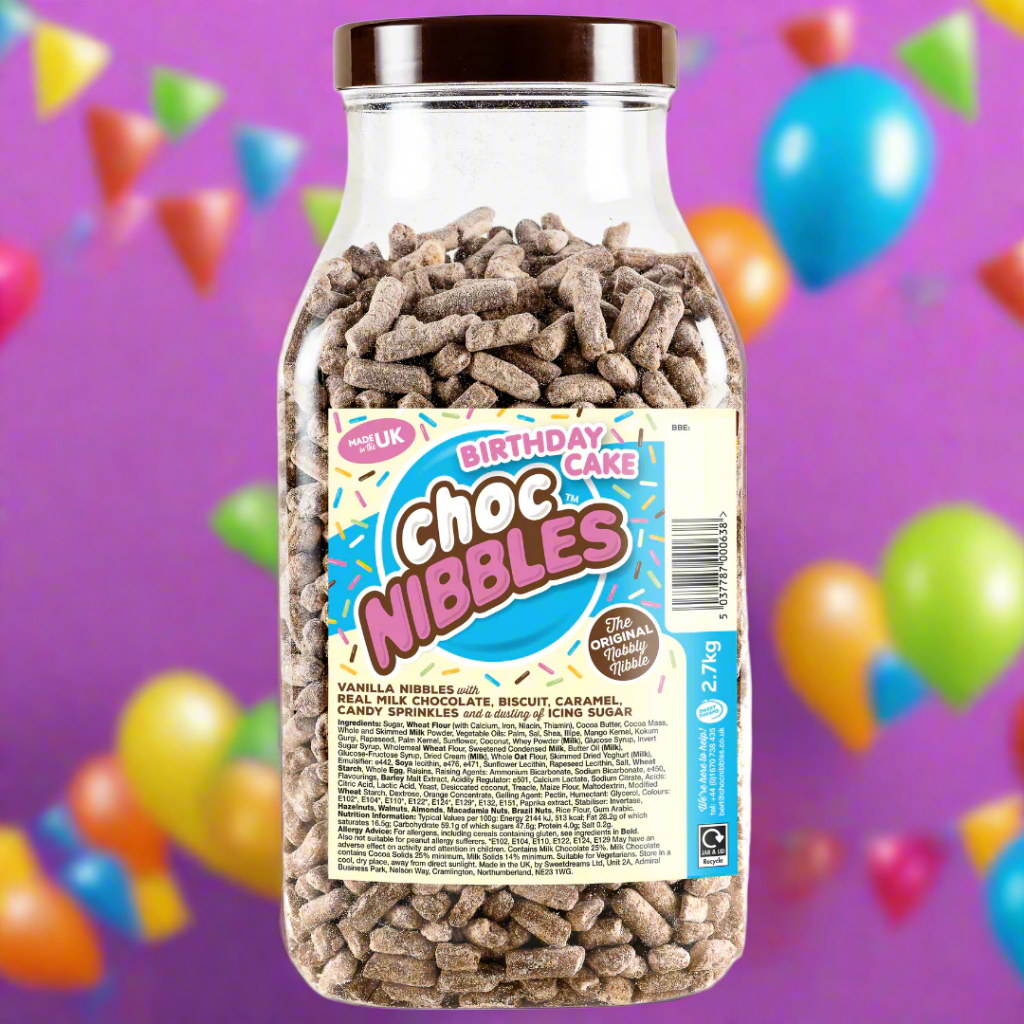 Sweet Dreams Birthday Cake Choc Nibbles Jar 2.7kg