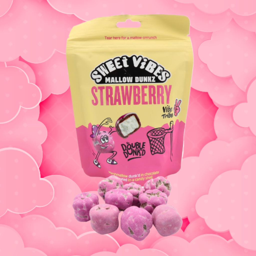Sweet Vibes Mallow Dunkz Strawberry Pouch 100g