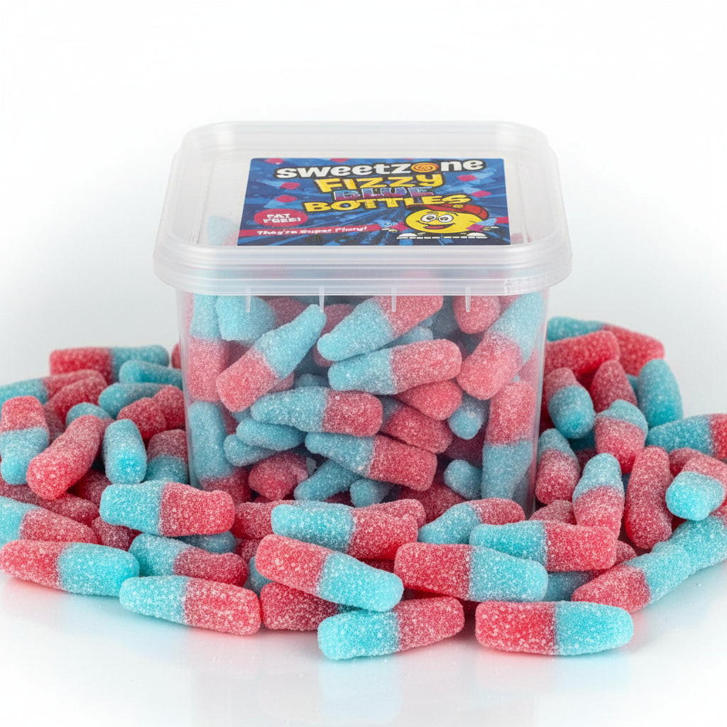 Sweetzone Fizzy Blue Bottles 170g Tub
