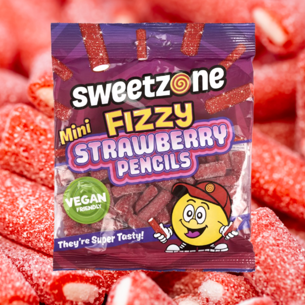 Sweetzone Fizzy Mini Strawberry Pencils 180g