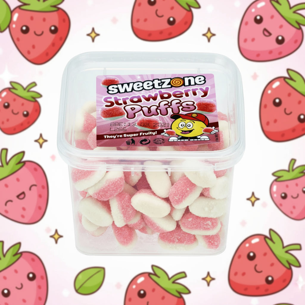 Sweetzone Strawberry Puffs 170g Tub