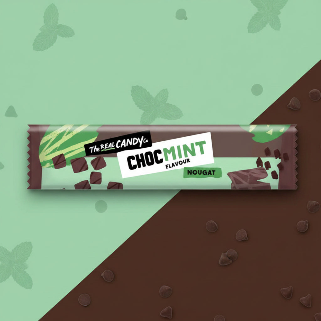 The Real Candy Co. Chocolate Mint Nougat Bar 130g