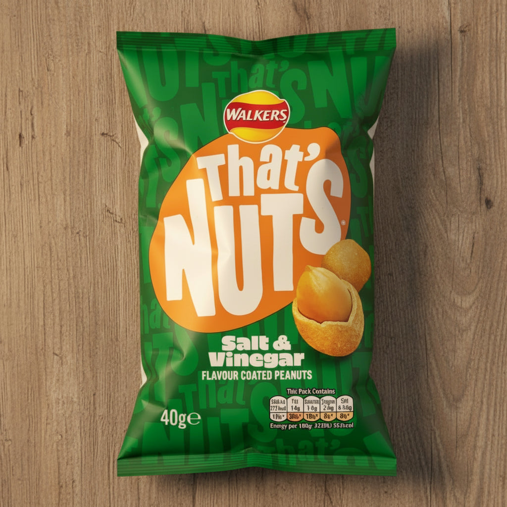 Walkers That's Nuts Salt & Vinegar Peanuts 40g BBE 27 JUNE 2026