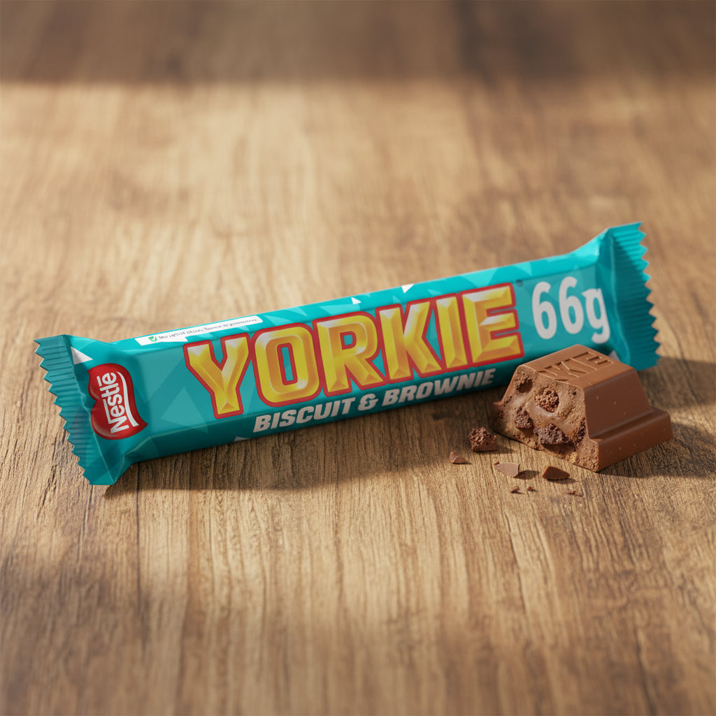 Yorkie Duo Biscuit & Brownie Flavour Milk Chocolate Bar 66g