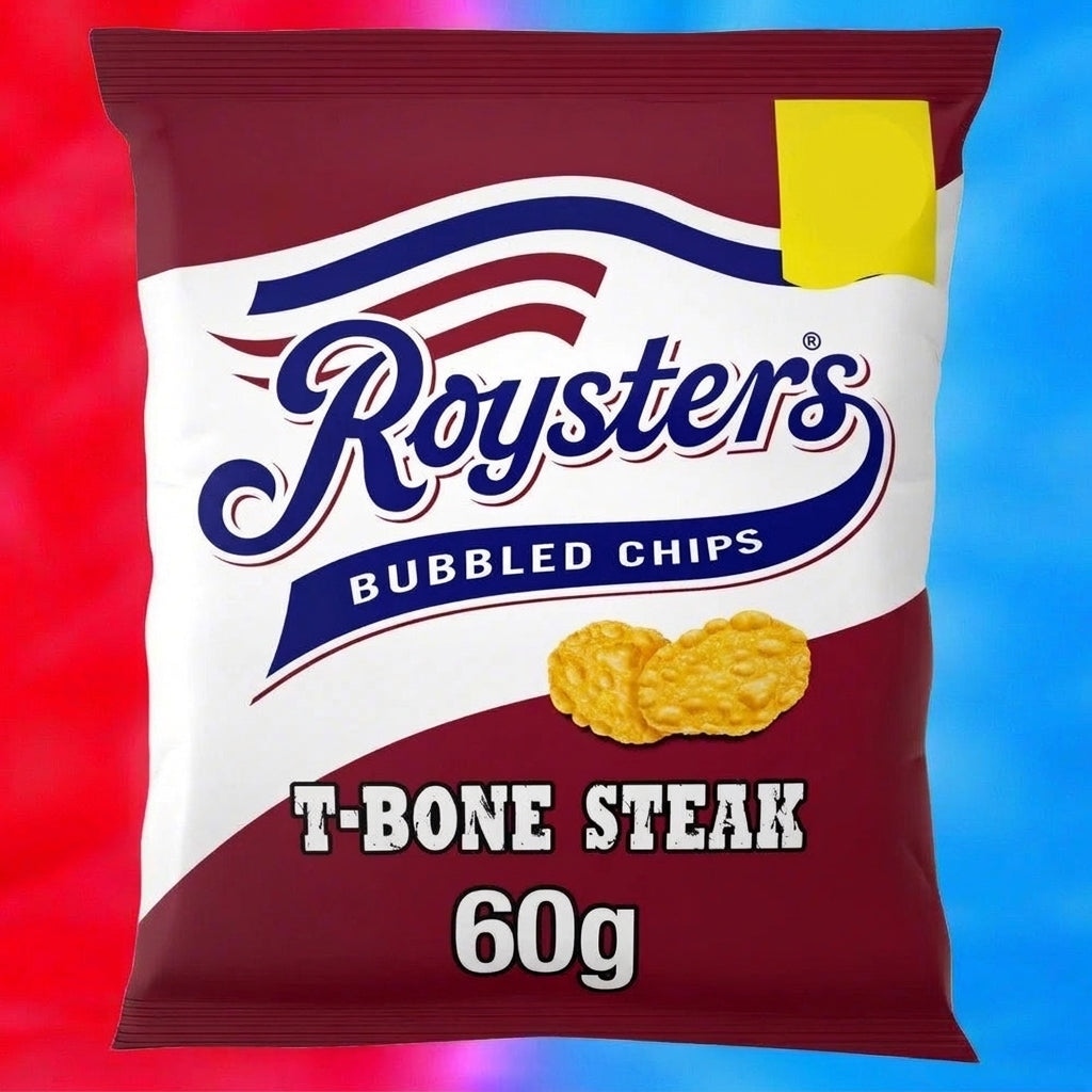 Roysters T-Bone Steak Flavour Bubbled Chips 60g