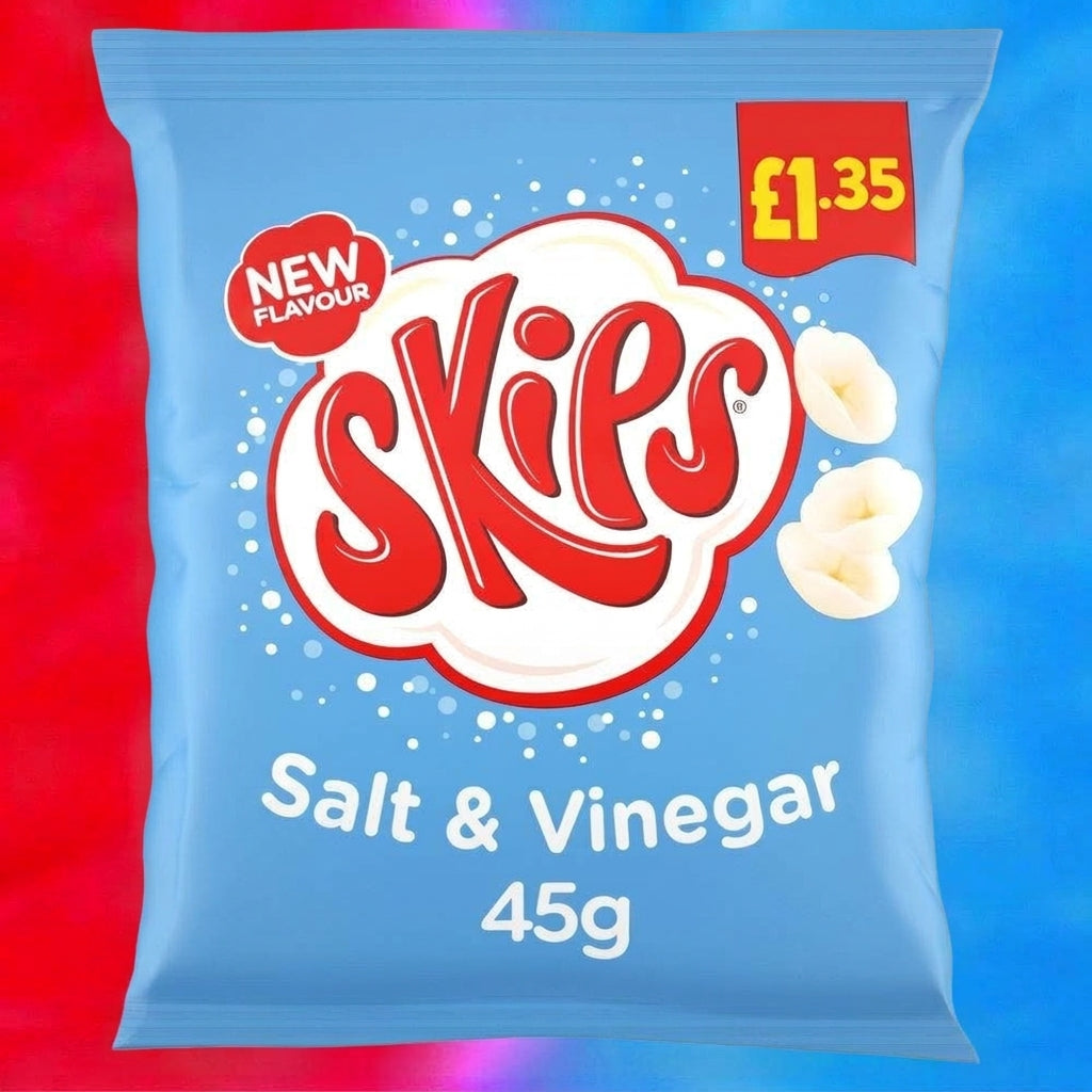 Skips Salt & Vinegar Crisps 45g £1.35 PMP Single Packet