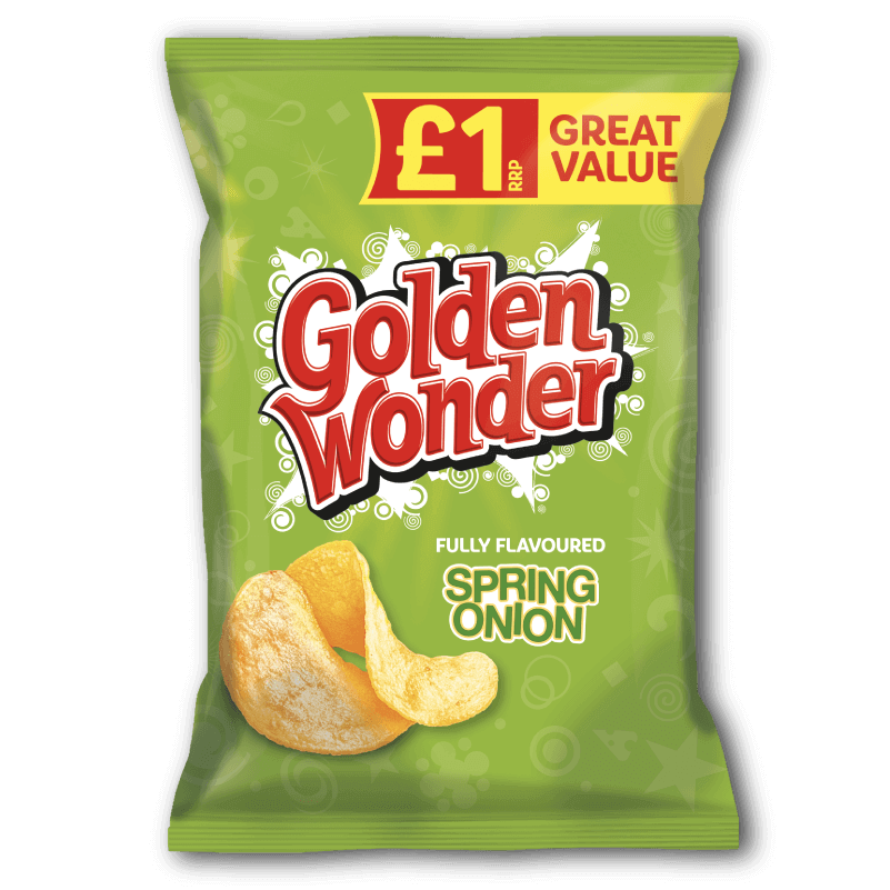 Golden Wonder Spring Onion Flavour Potato Crisps 57g