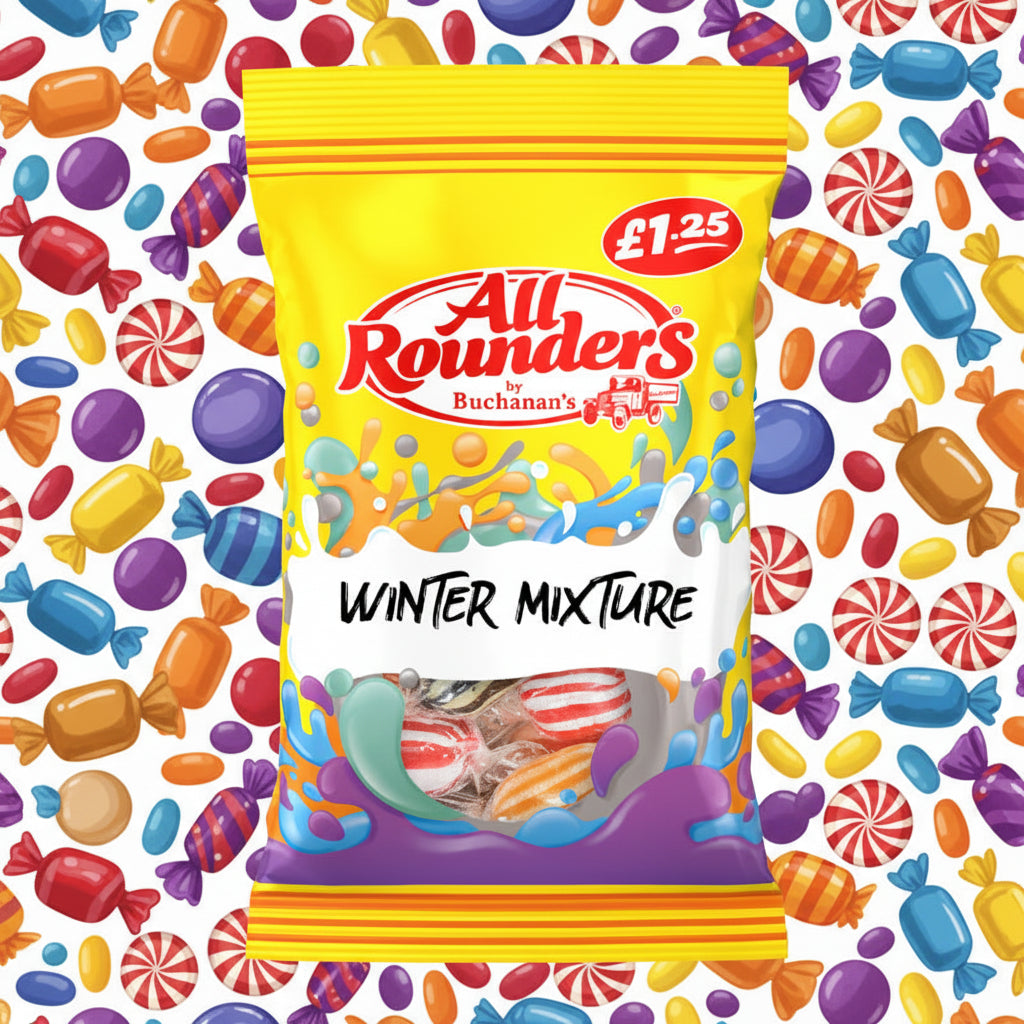 Buchanan’s All Rounders Winter Mixture 110g – Traditional Ginger Boiled Sweets