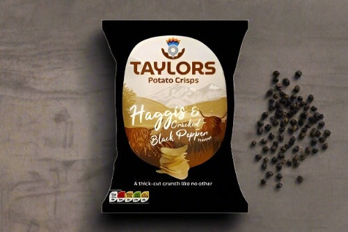 Taylors of Scotland Haggis & Cracked Black Pepper Flavour Crisps 150g