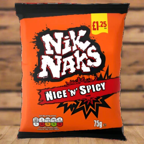 Nik Naks Nice 'n' Spicy Flavour 75g Single Packet