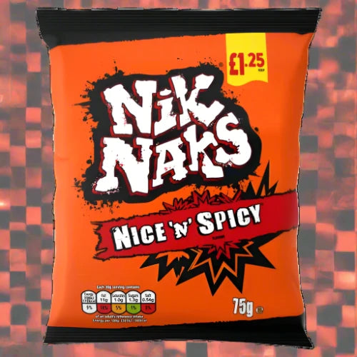 Nik Naks Nice 'N' Spicy Crisps 75g Full Box (20 Pack)