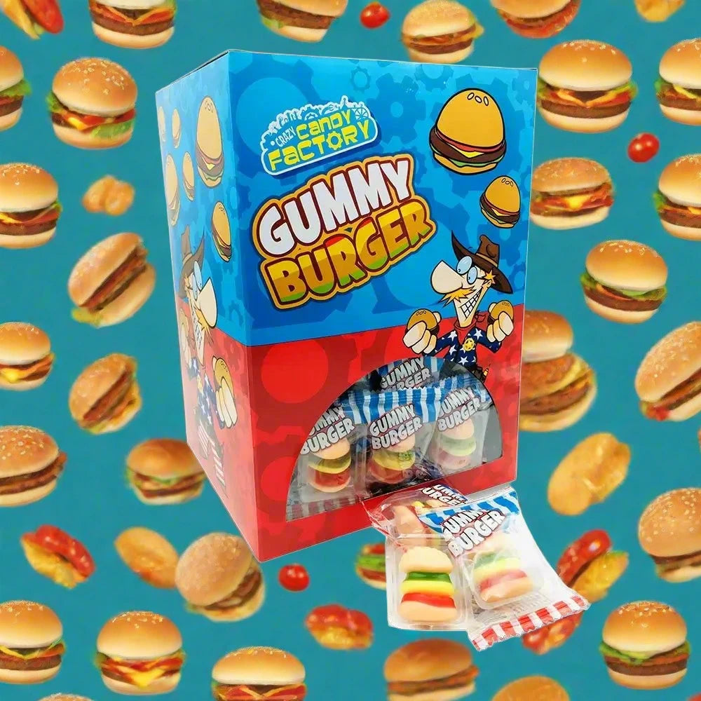 Crazy Candy Factory Mini Gummy Burgers 10g