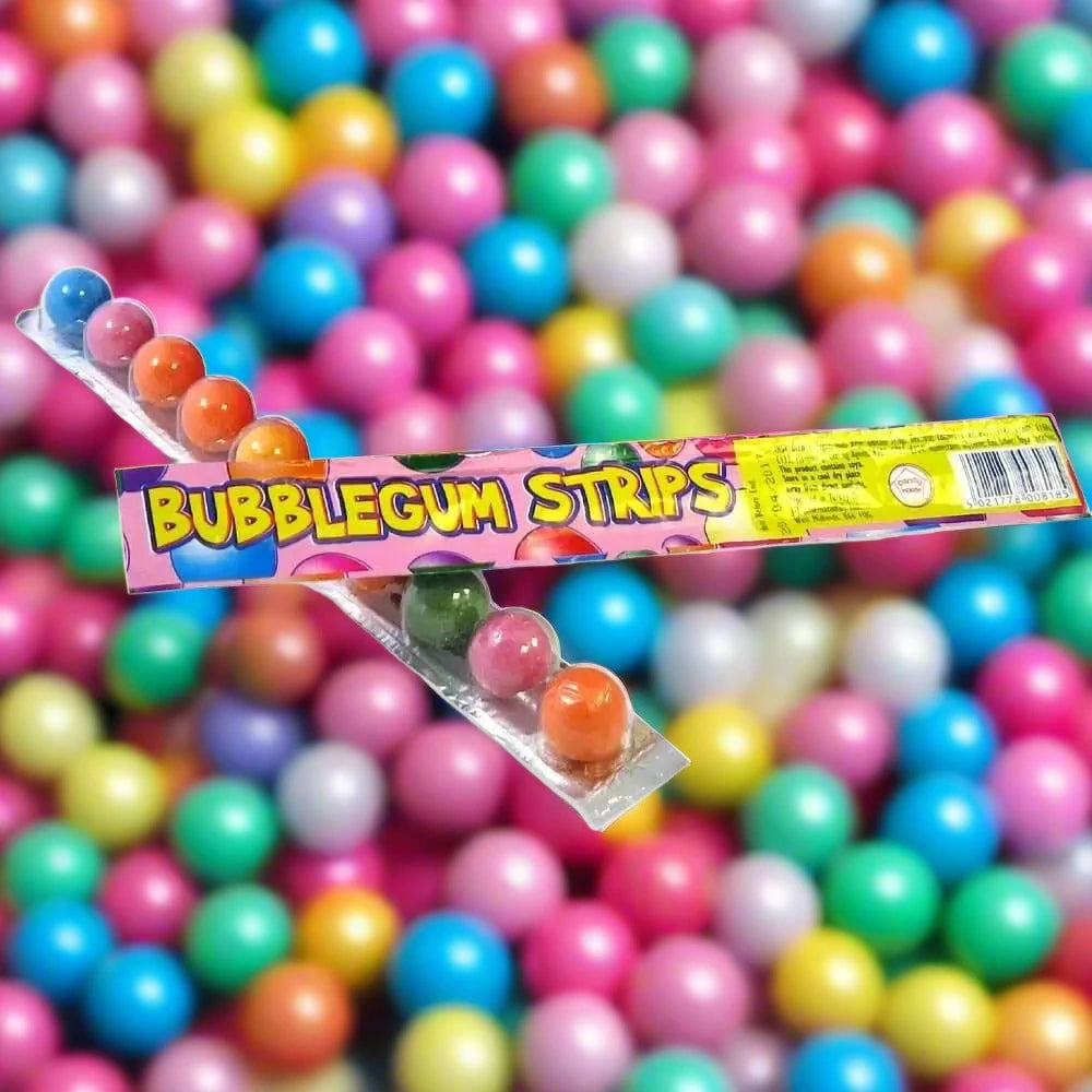 Crazy Candy Factory Bubblegum Strips 30g