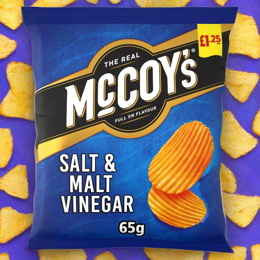 McCoy's Salt & Malt Vinegar Sharing Crisps 65g £1.25