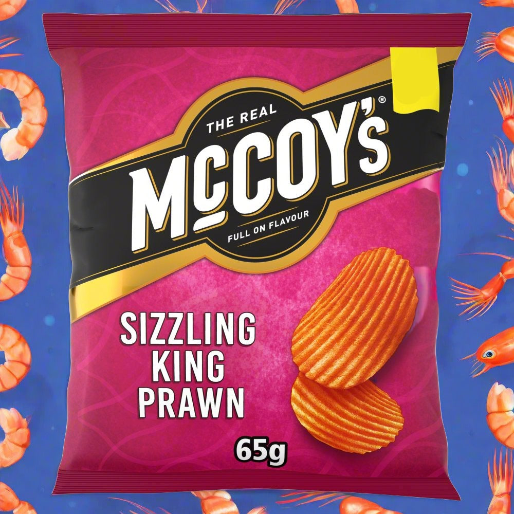 McCoy's Sizzling King Prawn Sharing Crisps 65g £1.25