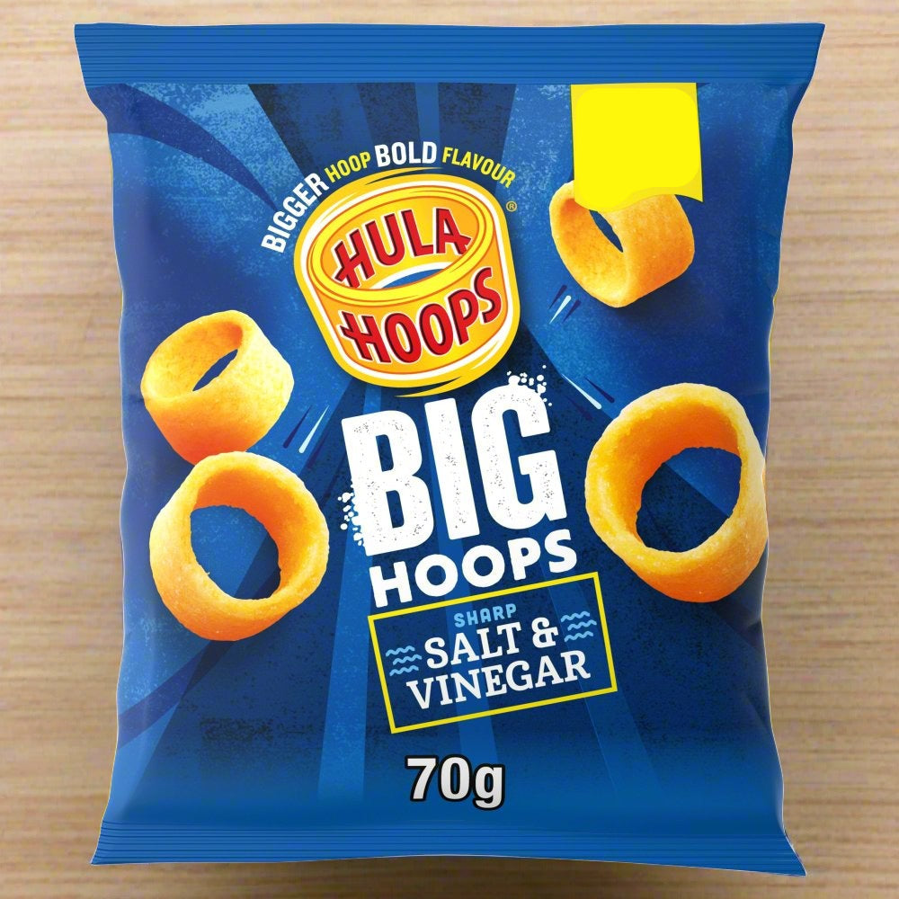 Hula Hoops Big Hoops Salt & Vinegar Crisps 70g