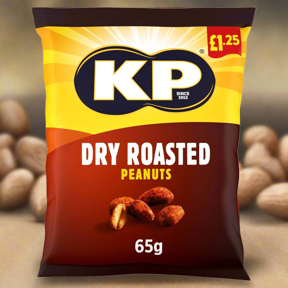 KP Dry Roasted Peanuts 65g £1.25 PMP