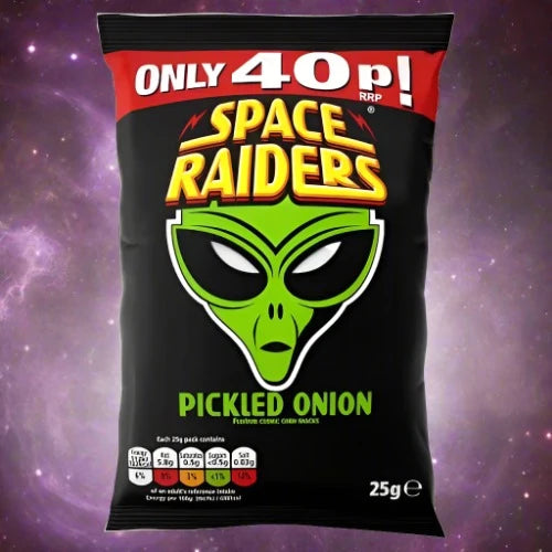 Space Raiders Pickled Onion Snacks 25g Single Packet