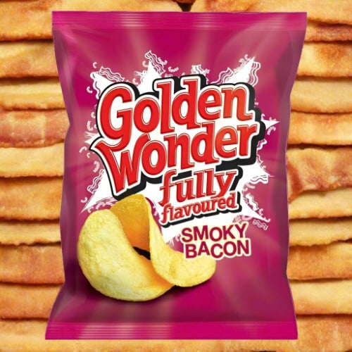 Golden Wonder Smoky Bacon Crisps 32.5g Single Packet