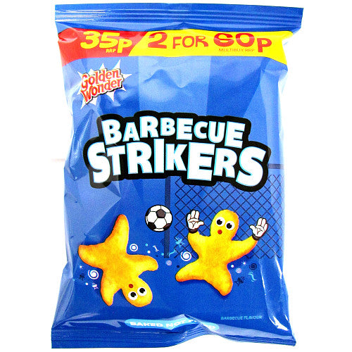 Golden Wonder Barbecue Strikers BBQ Flavour Snacks 22g