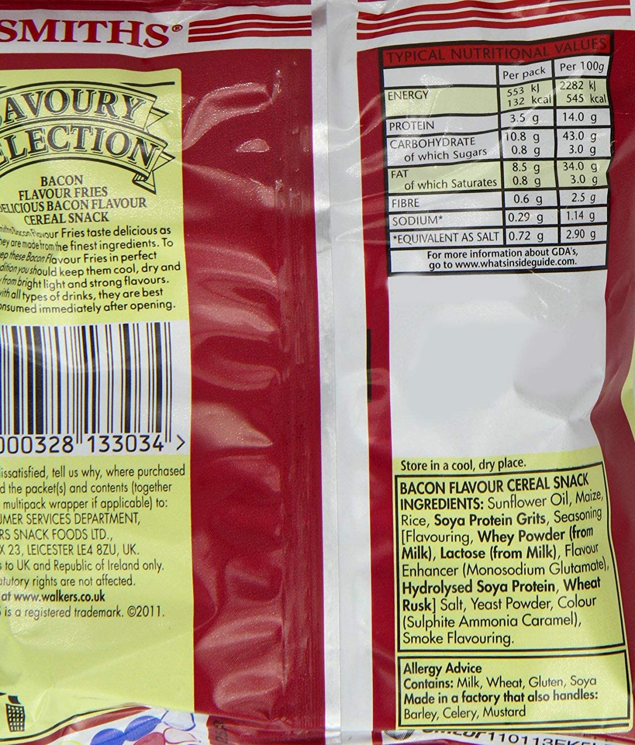 Smiths Bacon Fries 24g bag back