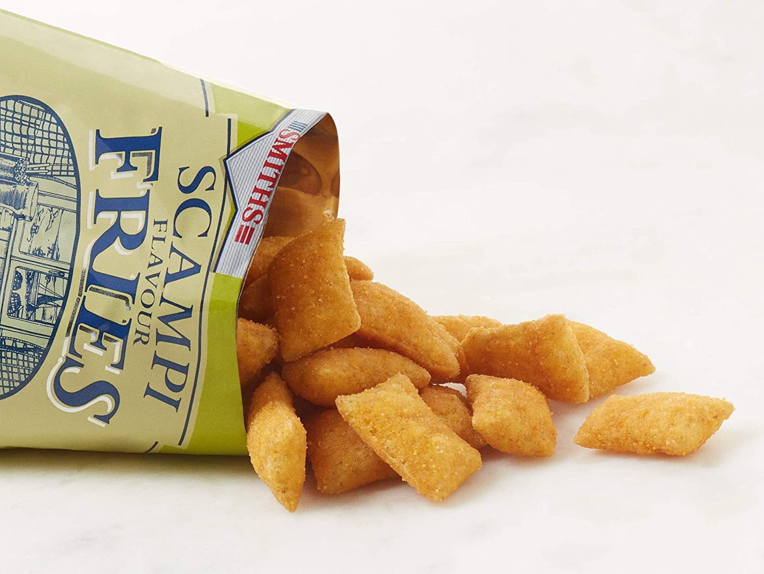 Smiths Scampi Fries open bag