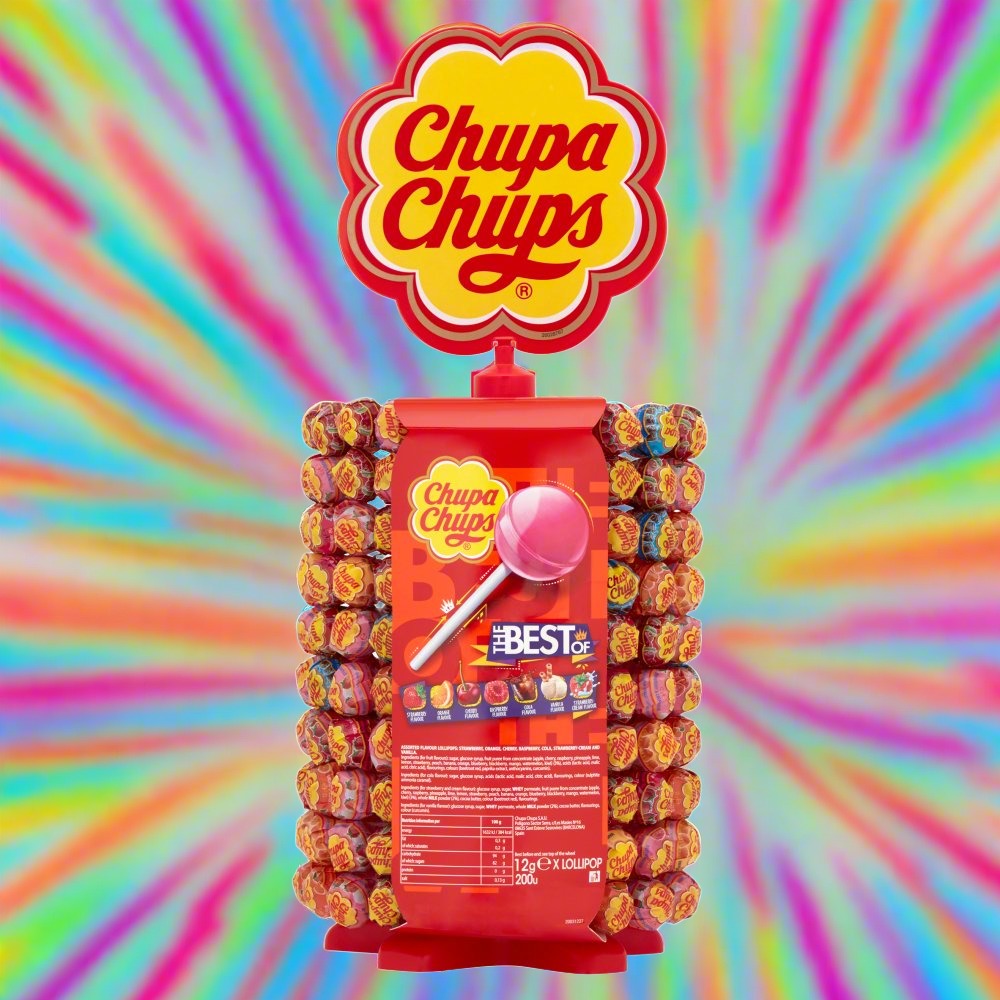 Chupa Chups The Best of Lollipops Assorted Flavours - 12g Lolly