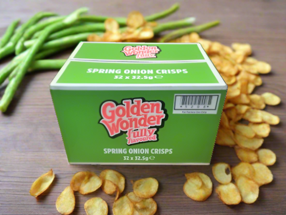 Golden Wonder Spring Onion Crisps 32.5g 32 Pack
