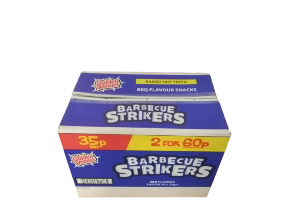 Golden Wonder Barbecue Strikers BBQ Flavour Snacks 22g 36 Pack