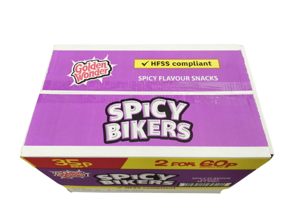 Golden Wonder Spicy Bikers Spicy Flavour Corn Snacks 22g 36 Pack