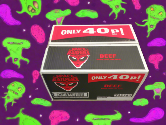 Space Raiders Beef Snacks 25g Full Box (36 Pack)