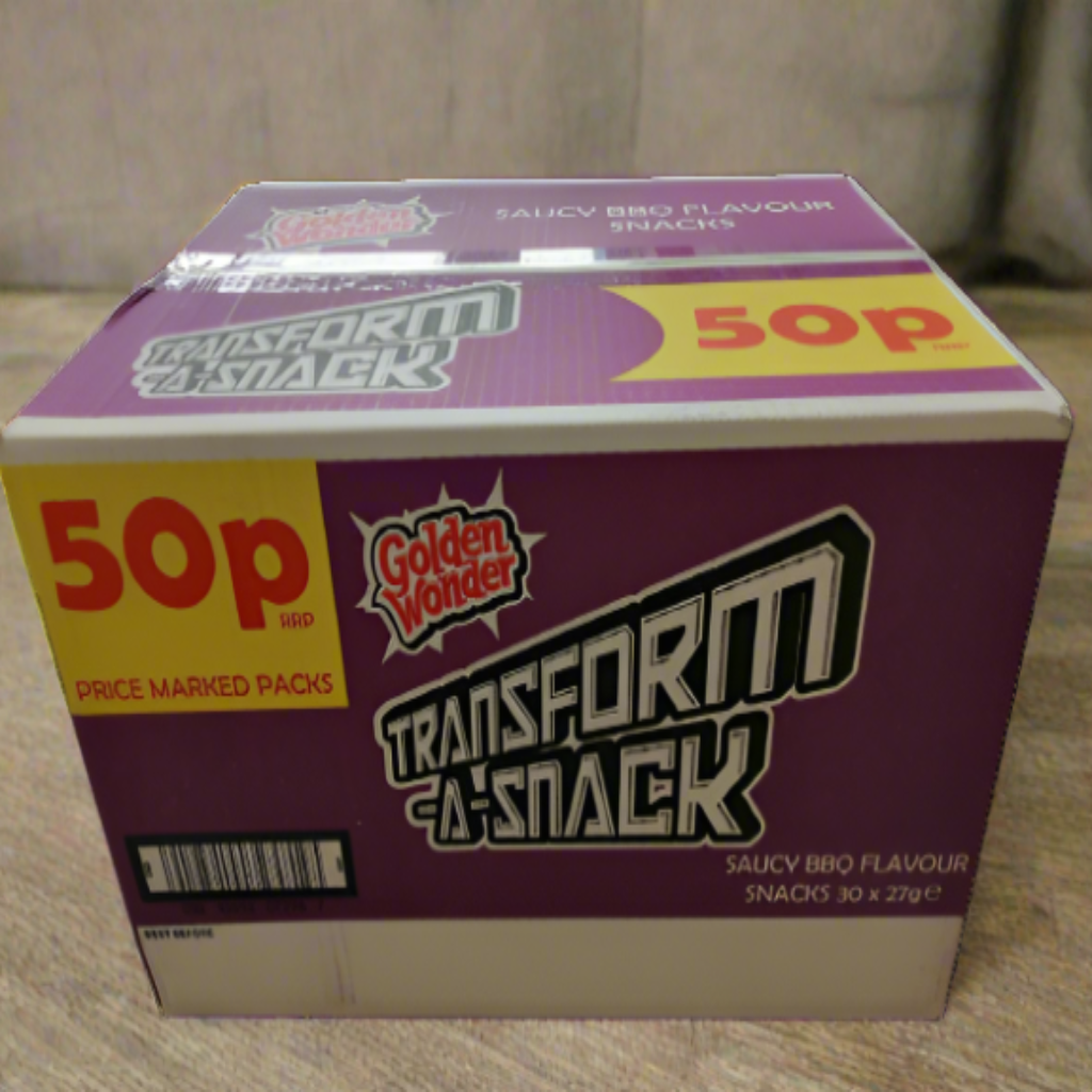 Golden Wonder Transform A Snack Saucy BBQ 27g Full Box 30 Pack
