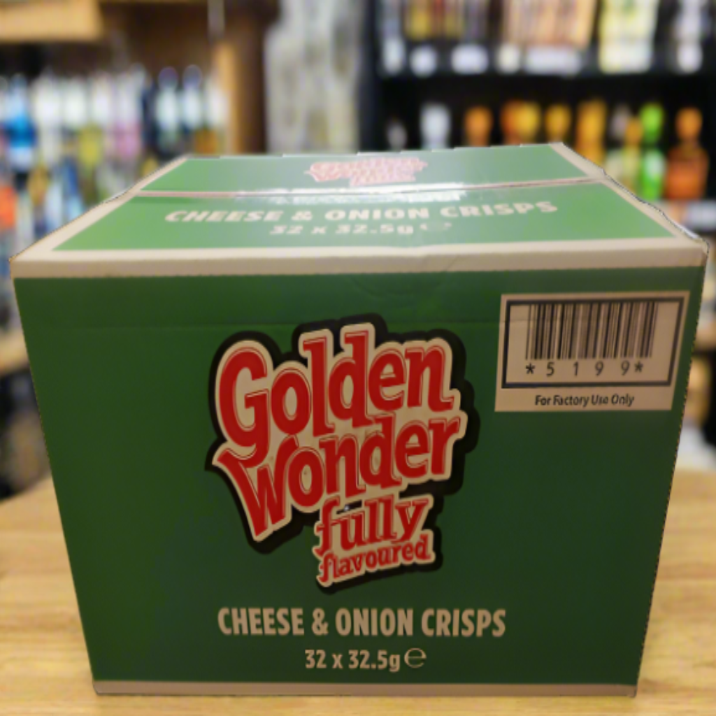 Golden Wonder Cheese & Onion Crisps 32.5g 32 Pack