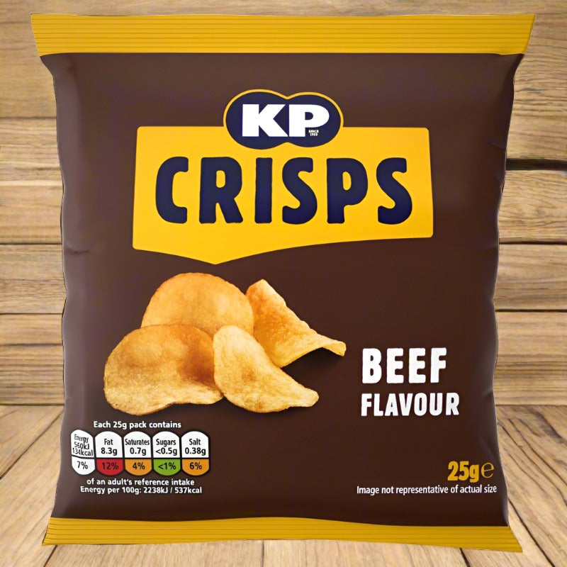 KP Beef Crisps 25g Single Packet