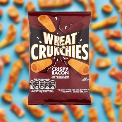 Wheat Crunchies Crispy Bacon Flavour Snacks 32g Full Box (30 Pack)