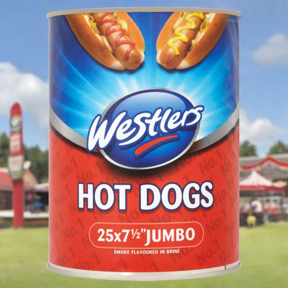 Westlers Jumbo Hot Dogs 25 x 7½"