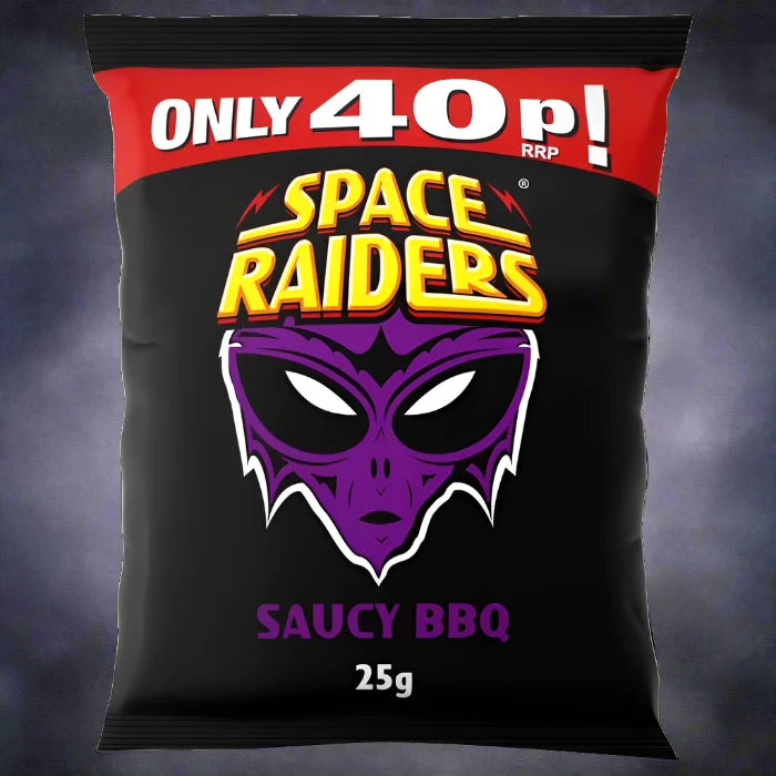 Space Raiders Saucy BBQ Snacks 25g Single Packet