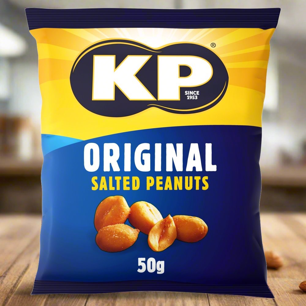 KP Original Salted Peanuts 50g 21 Pack on pub card
