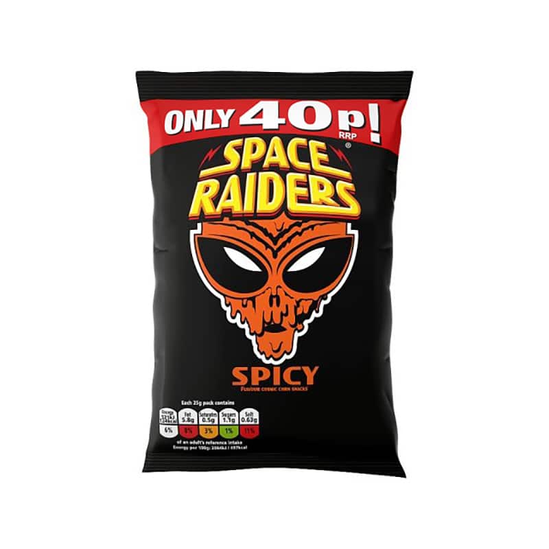 Space Raiders Spicy Snacks 25g Single Packet