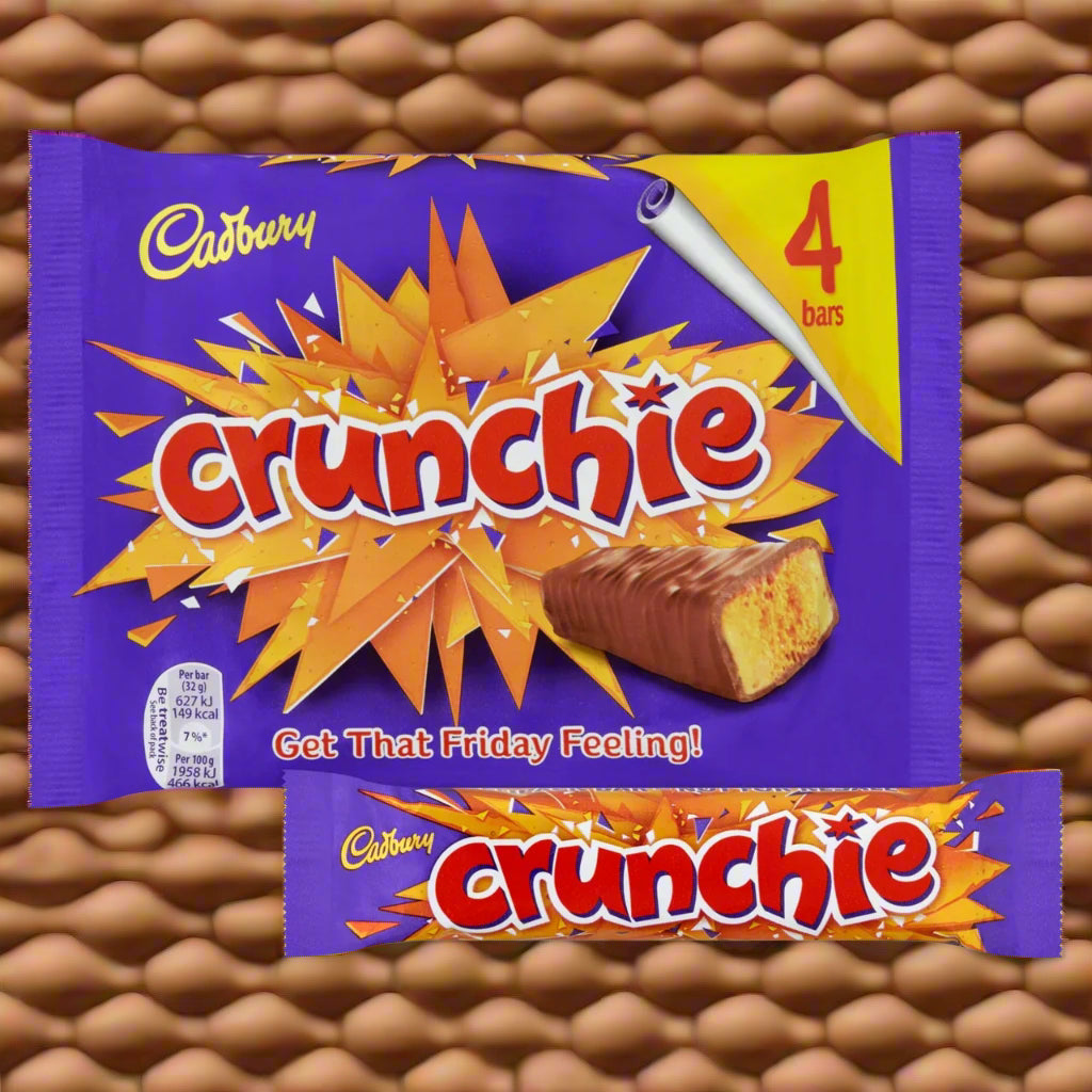 Cadbury Crunchie Chocolate Bars 4 Pack
