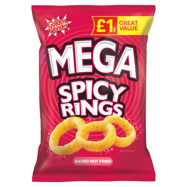 Golden Wonder Mega Rings Spicy Pm £1.00 50g