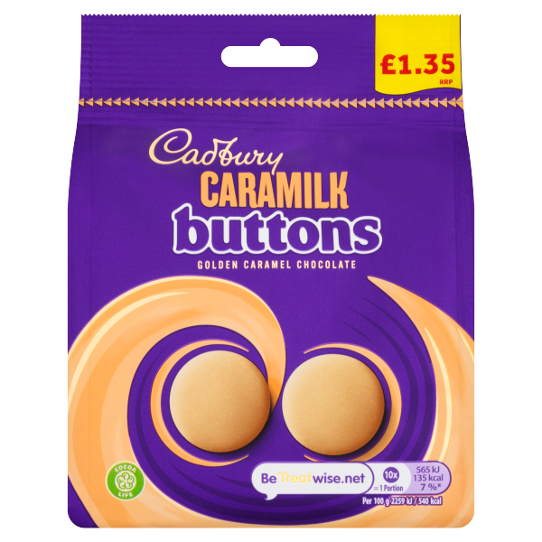 Cadbury Caramilk Buttons Bag £1.35 PMP 90g