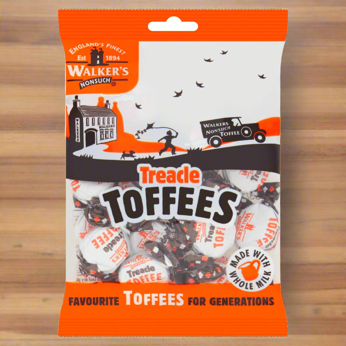 Walker's Nonsuch Treacle Toffee Bags 102g