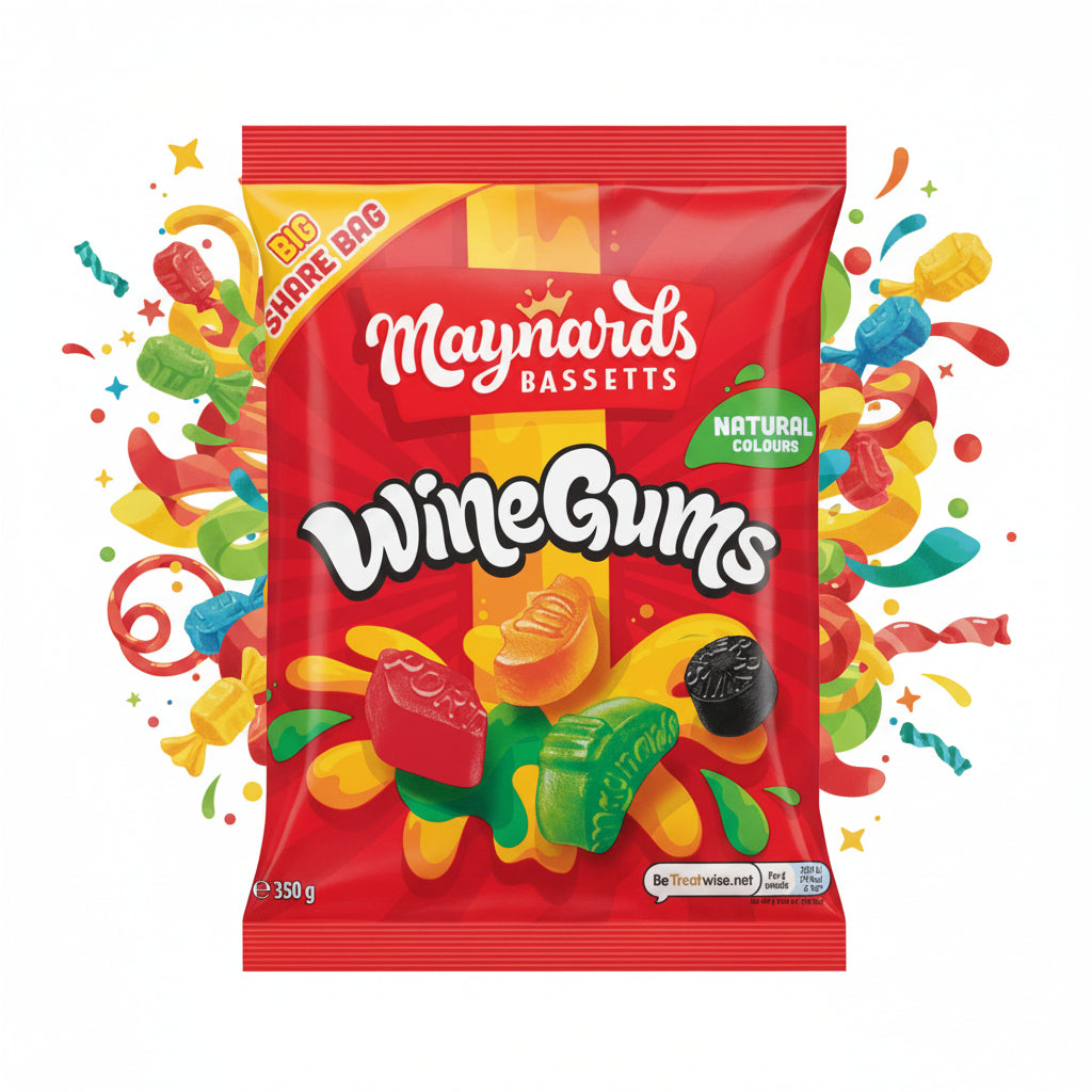SPECIAL Maynards Bassetts Wine Gums Large Sharing Bag 350g BBE OCT 2026